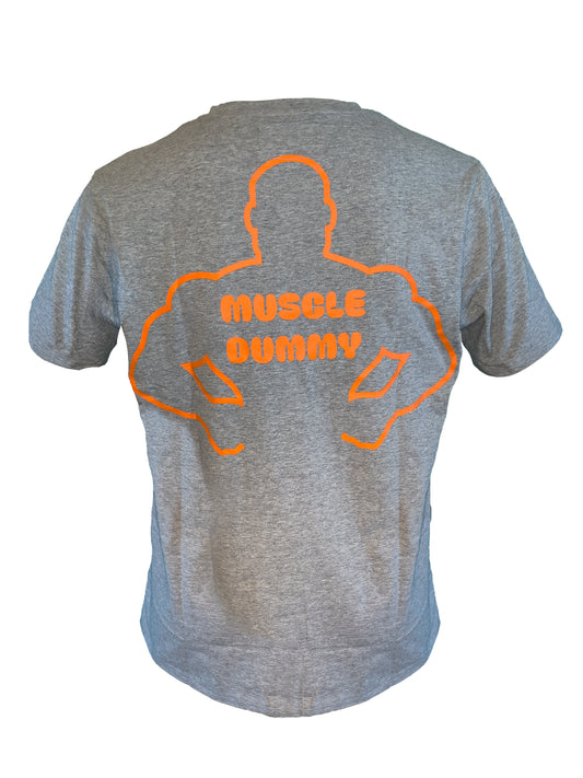 Dummy Tee - Gray/Neon Orange