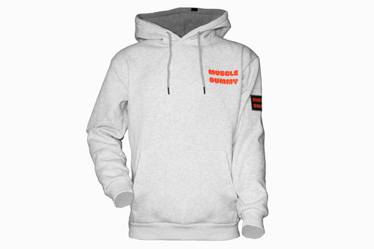 Dummy Hoodie - White/Neon Orange